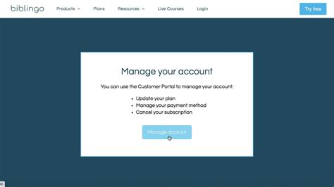 Manage Your Account